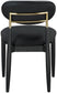 Riccio - Dining Side Chair (Set of 2) - Black And Gold Frame