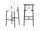 Lupita - Vegan Leather Upholstered Bar Stool With Matte Black Frame (Set of 2)