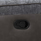 U177 - Motion Sofa With Drop Down Table - Charcoal Gray