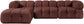 Orin - Velvet 4 Piece Modular Sectional With Chaise