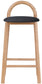 Calvin - Faux Leather Stool - Light Brown Legs