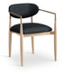 Riccio - Dining Arm Chair (Set of 2) - Natural And Gold Frame