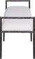 Axis - Linen Textured Cream Fabric Upholstered Bench