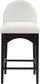 Waldorf - Chenille Stool With Black Legs