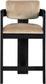 Sacha - Velvet Stool With Black Base