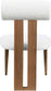 Dario - Boucle Dining Chair With Brown Frame (Set of 2) - Cream