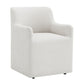Cafell - Arm Chair With Swivel Casters - Cream