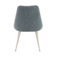 Laela - Side Chair (Set of 2) - Light Blue Boucle & White