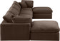Comfy - 6 Piece Velvet Modular Double Chaise Sectional