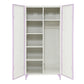 Priya II - Wardrobe - White & Light Synthetic Leather Rple
