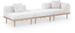Laguna - 3 Piece Upholstered Outdoor Patio Modular Sofa With Backless Seat And 1 Arm