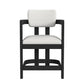 Portland - Arm Counter Stool (Set of 2) - Black / White