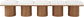 Pavilion - 5 Piece Modular Bench With Walnut Base