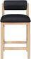Roundhill - Faux Leather Counter Stool - Natural Frame