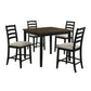 Tulane - 5 Piece Dining Set (Counter Table & 4 Counter Chairs) - Oak & Black