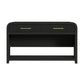 Ridgemont - Sofa Table With Bottom Shelf - Black With Grain