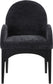 Waldorf - Chenille Dining Arm Chair With Black Legs