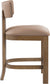 Lavrin - Vegan Leather Upholstered Counter Stool (Set of 2) - Walnut Base