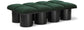 Pavilion - 8 Piece Modular Bench With Black Base