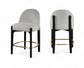 Torino - Counter Stool With Brushed Black Base