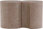 Dimple - 2 Piece Modular End Table - Terazzo Finish