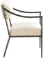 Bastille - Upholstered Dining Arm Chair (Set of 2) - Silver Frame