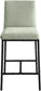 Reeves - Chenille Fabric Upholstered Counter Stool (Set of 2) - Black Base