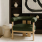 Arienzo - Performance Fabric Upholstered Accent Chair - Natural Base