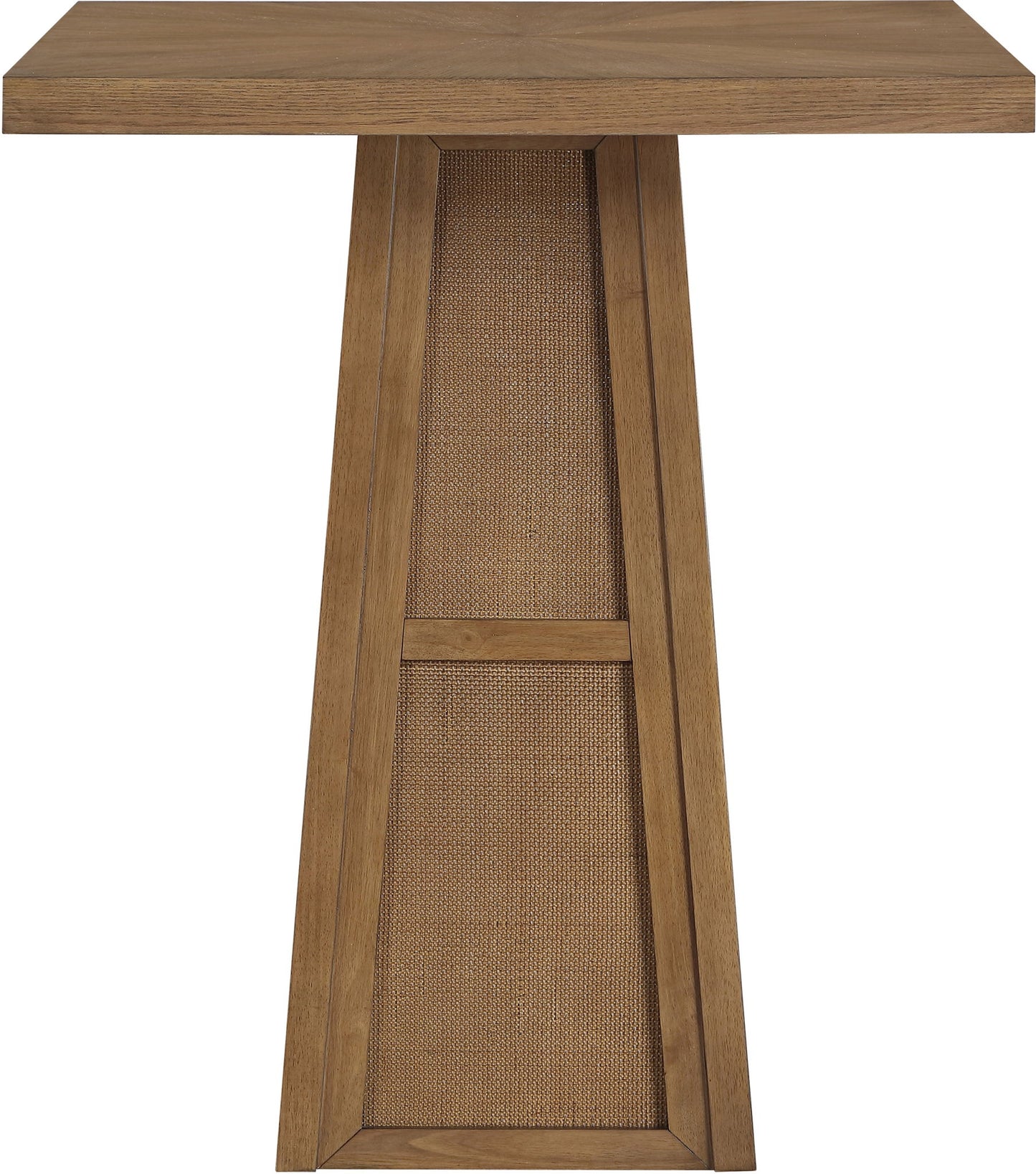 Fenwick - Cane, Oak Veneer And Solid Wood Bar Height Table