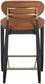 Riccio - Stool - Black And Gold Frame