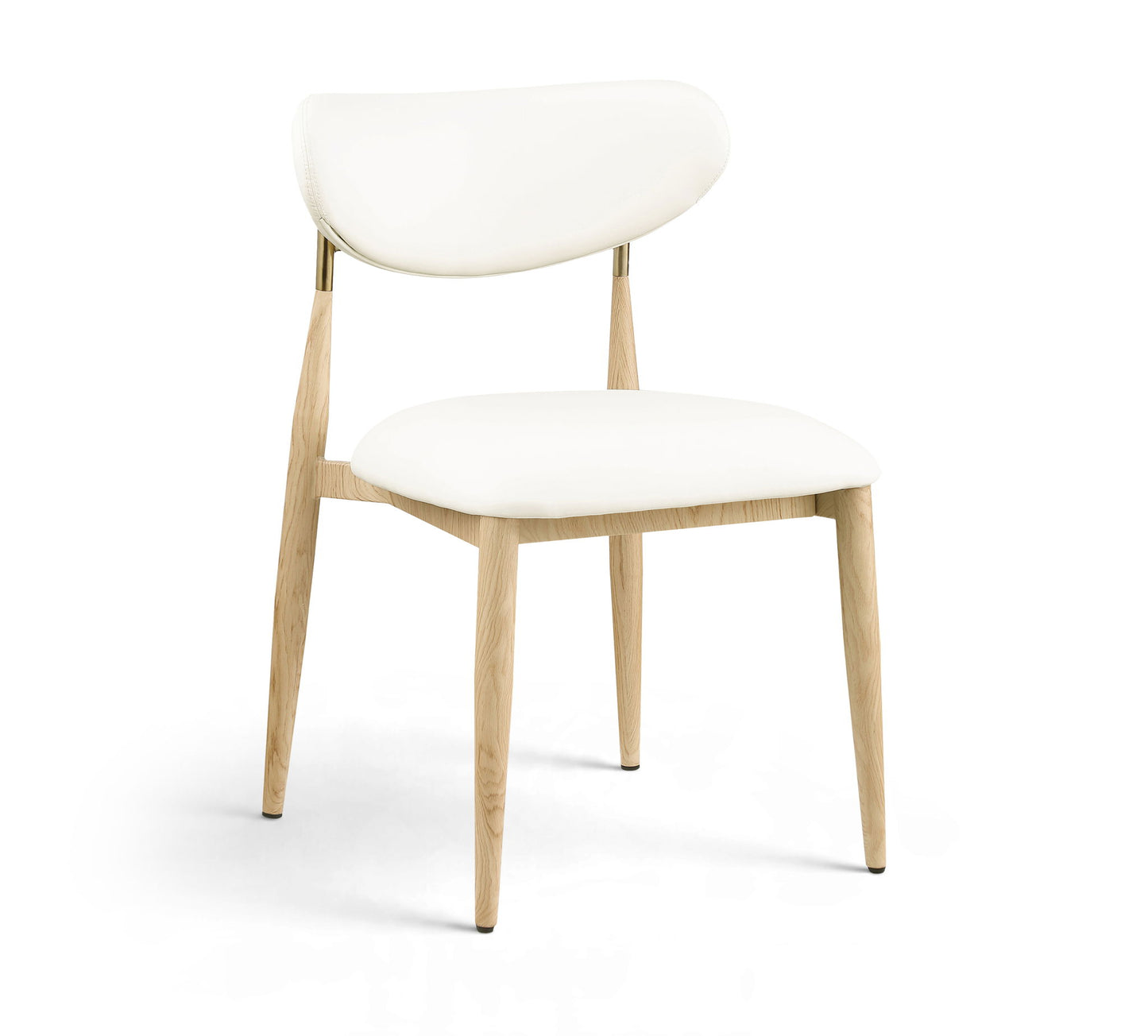 Ronda - Vegan Leather Upholstered Dining Side Chair - Natural Legs