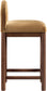 Conrad - Velvet Counter Stool With Brown Legs