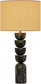 Opus - Genuine Marble, Linen Textured Fabric And Brass Table Lamp