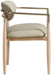 Riccio - Dining Arm Chair (Set of 2) - Natural And Gold Frame