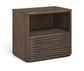 Morino - Oak Veneer And Solid Wood Nightstand - Brown