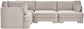 Hammond - Velvet Performance Fabric Upholstered 4 Piece Sectional