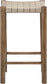 Entwine - Vegan Leather Upholstered Backless Counter Stool - Painted Brown