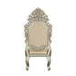 Sorina - Arm Chair (Set of 2) - Synthetic Leather & Antique Gold