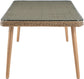 Seacrest - Tempered Glass Top And Wicker Outdoor Patio Dining Table