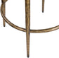 Ferro - Performance Fabric Upholstered Backless Bar Stool - Antique Brass