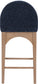 Waldorf - Chenille Stool With Natural Legs