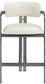 Aurum - Vegan Leather Upholstered Counter Stool With Gray Base
