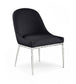 Ferro - Upholstered Dining Side Chair With Brushed Silver Legs