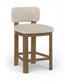 Paloma - Faux Leather Upholstered Counter Stool (Set of 2) - Brown Frame