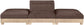 Turin - Chenille Fabric Upholstered Modular Sectional - Brown