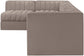 Rummi - Velvet Performance Fabric Upholstered 5 Piece Modular Sectional, L-Shaped (Right)