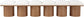Pavilion - 6 Piece Modular Bench With Brown Base