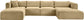 Shaggy - 5 Piece Modular Sectional With Chaise And Ottoman