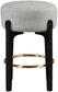 Torino - Backless Counter Stool With Brushed Black Base (Set of 2)