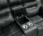 U170 - Motion Sofa With Dropdown Table - Gray